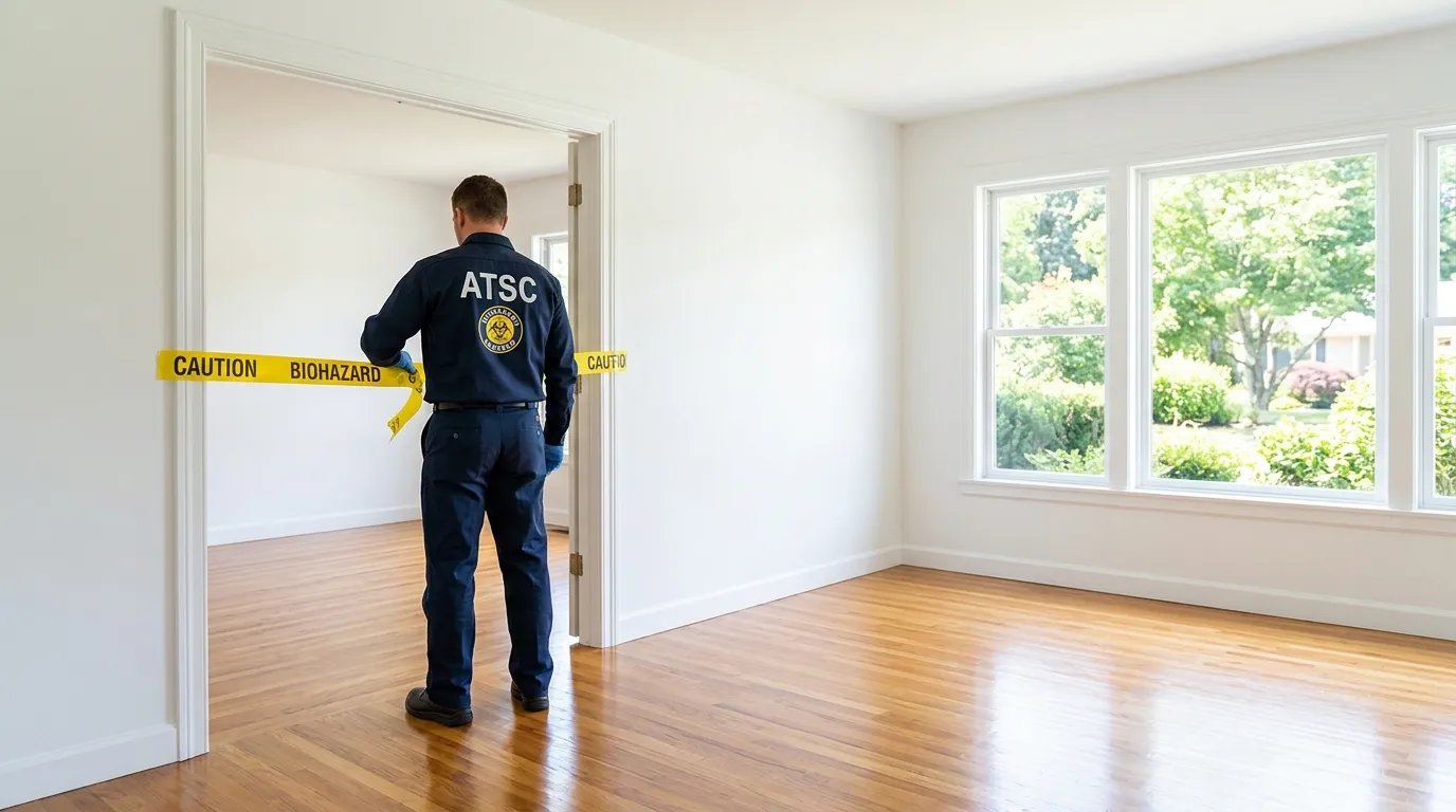 Certified biohazard cleanup crew performing Decomposition Cleanup in Fairfax Station